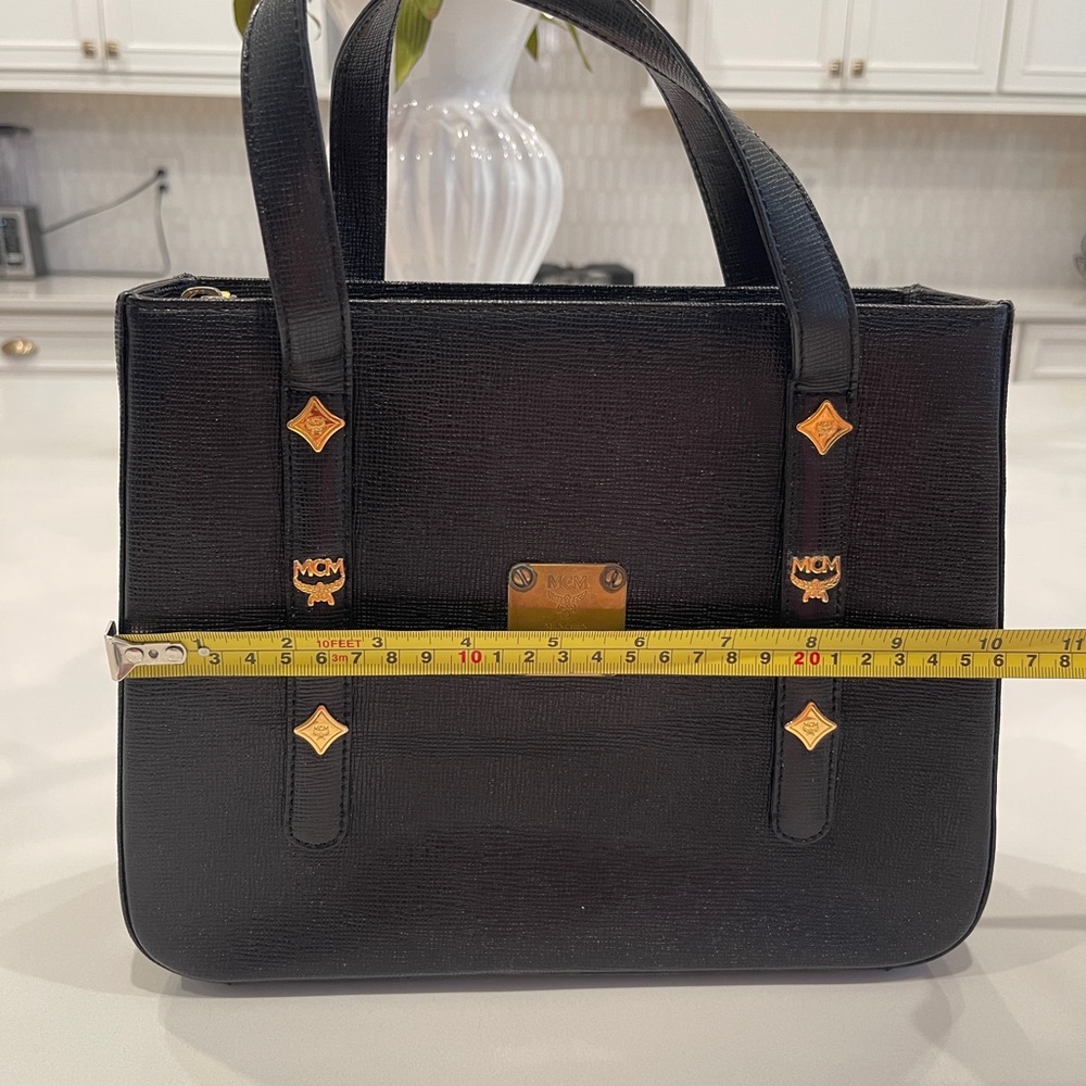 Title: Black MCM Leather Handbag - Picture 4 of 10